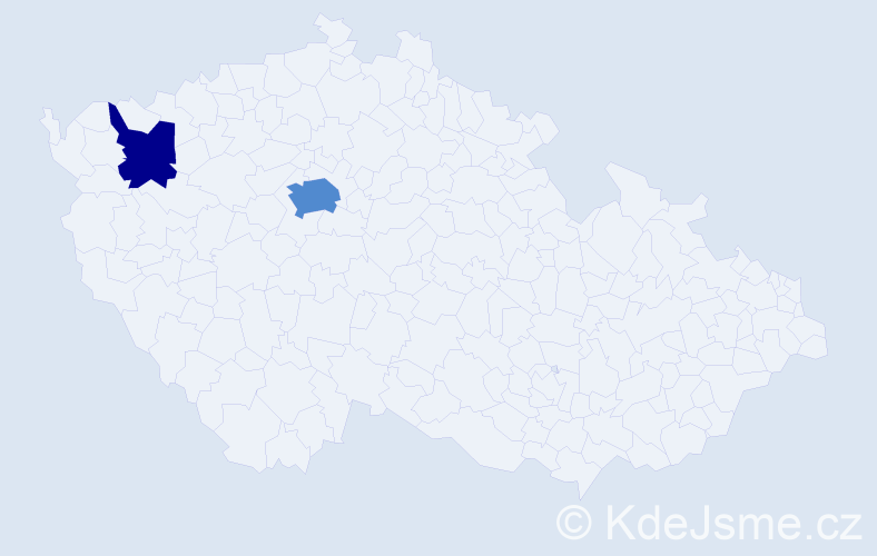 Příjmení: 'Kayda', počet výskytů 5 v celé ČR