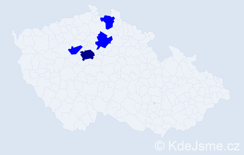 Příjmení: 'Oľha', počet výskytů 5 v celé ČR