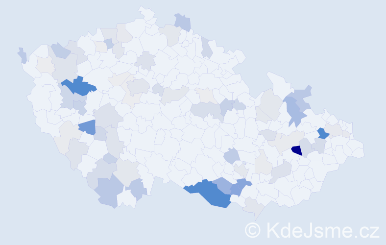 Příjmení: 'Popp', počet výskytů 245 v celé ČR