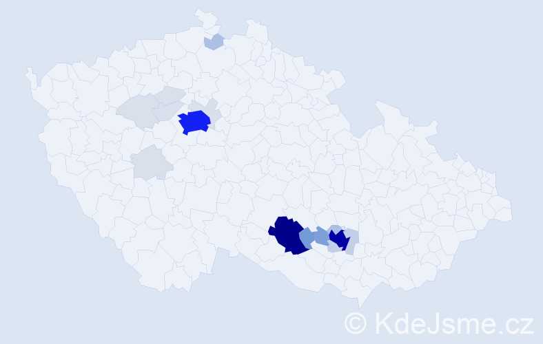 Příjmení: 'Cabejšek', počet výskytů 85 v celé ČR