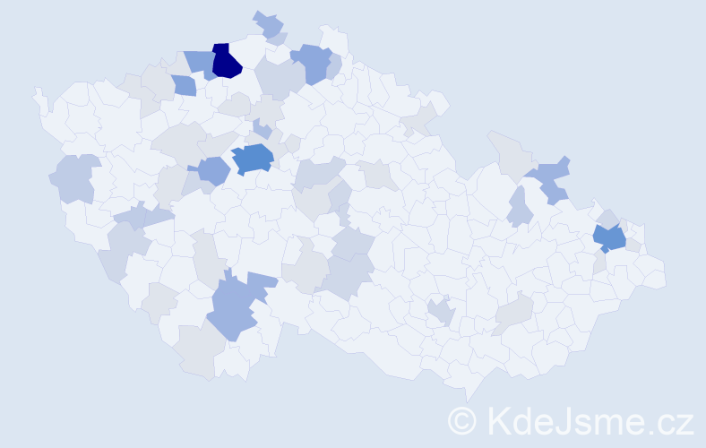 Příjmení: 'Kurejová', počet výskytů 167 v celé ČR
