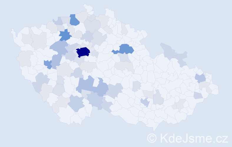 Příjmení: 'Lapka', počet výskytů 224 v celé ČR