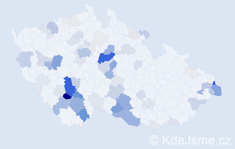 Příjmení: 'Husová', počet výskytů 248 v celé ČR