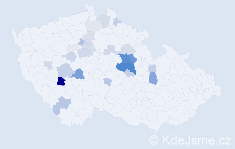 Příjmení: 'Spálenská', počet výskytů 106 v celé ČR