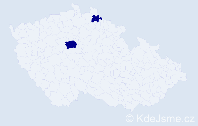Příjmení: 'Swárovská', počet výskytů 6 v celé ČR