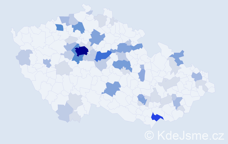 Příjmení: 'Olexa', počet výskytů 169 v celé ČR