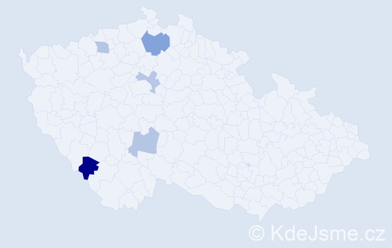 Příjmení: 'Hullová', počet výskytů 7 v celé ČR