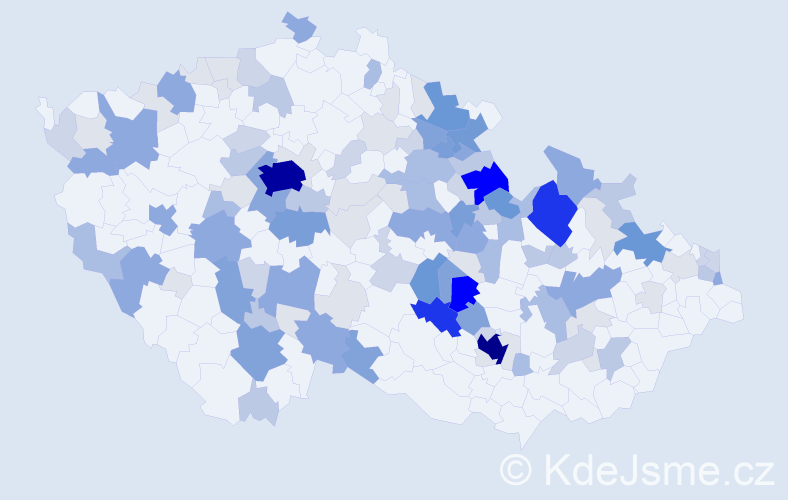 Příjmení: 'Koukolová', počet výskytů 457 v celé ČR