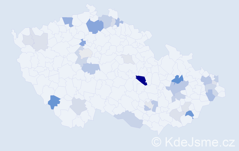 Příjmení: 'Kucková', počet výskytů 70 v celé ČR