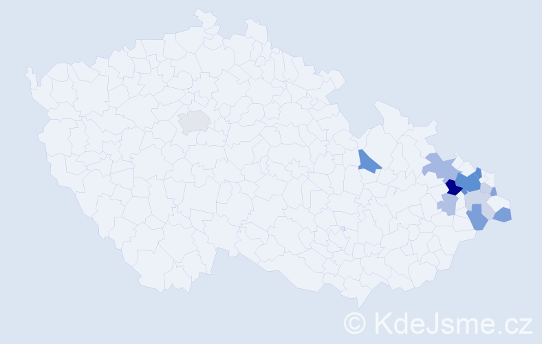 Příjmení: 'Nykel', počet výskytů 32 v celé ČR
