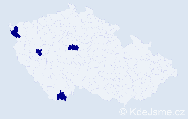 Příjmení: 'Thurn', počet výskytů 8 v celé ČR