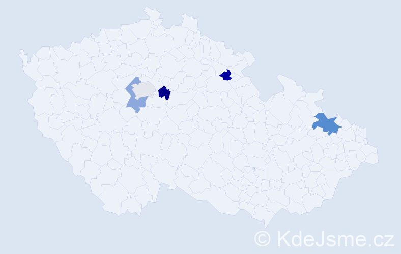 Příjmení: 'Mattei', počet výskytů 6 v celé ČR