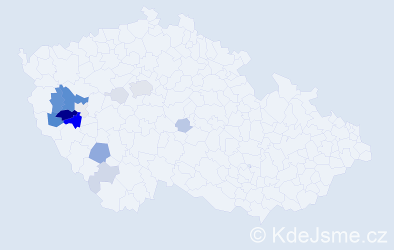 Příjmení: 'Dražský', počet výskytů 51 v celé ČR