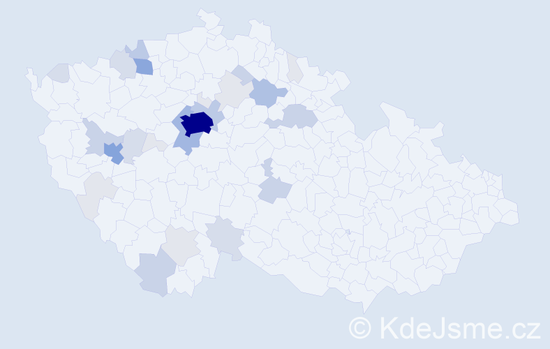 Příjmení: 'Hojer', počet výskytů 103 v celé ČR