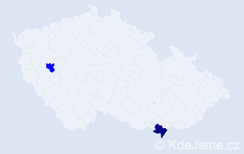 Příjmení: 'Gecsová', počet výskytů 3 v celé ČR