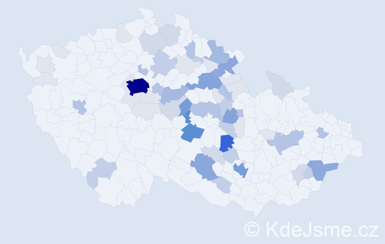 Příjmení: 'Fendrychová', počet výskytů 224 v celé ČR
