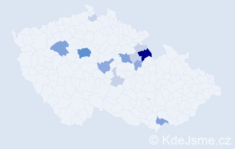 Příjmení: 'Rohrová', počet výskytů 36 v celé ČR