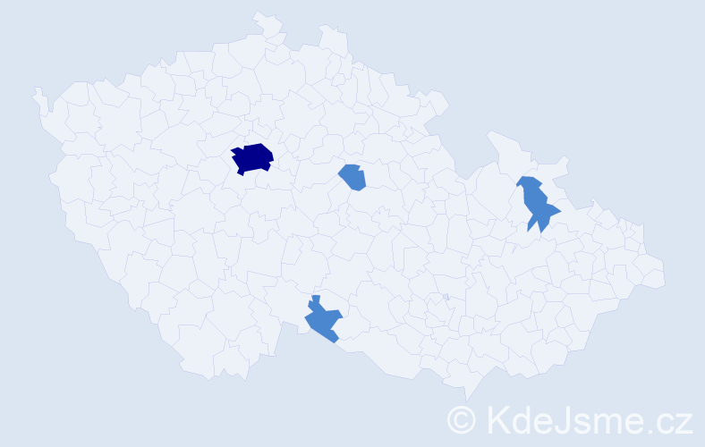 Příjmení: 'Kalugin', počet výskytů 6 v celé ČR