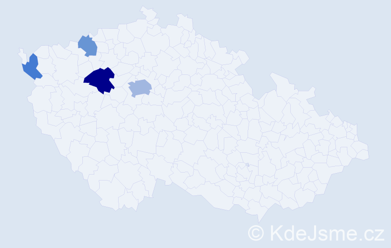 Příjmení: 'Kurkinová', počet výskytů 8 v celé ČR