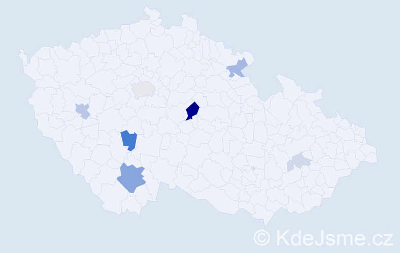 Příjmení: 'Gdovin', počet výskytů 21 v celé ČR