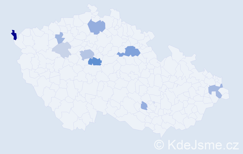 Příjmení: 'Bado', počet výskytů 43 v celé ČR