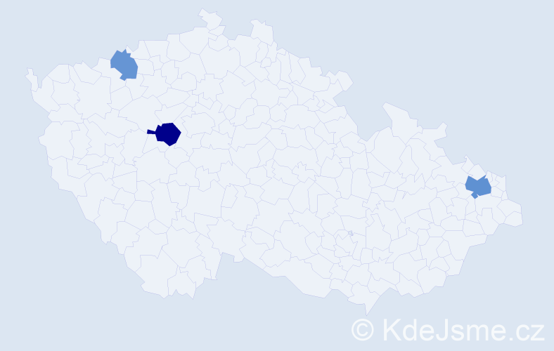 Příjmení: 'Beregi', počet výskytů 6 v celé ČR