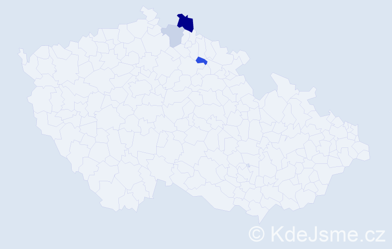 Příjmení: 'Woide', počet výskytů 5 v celé ČR