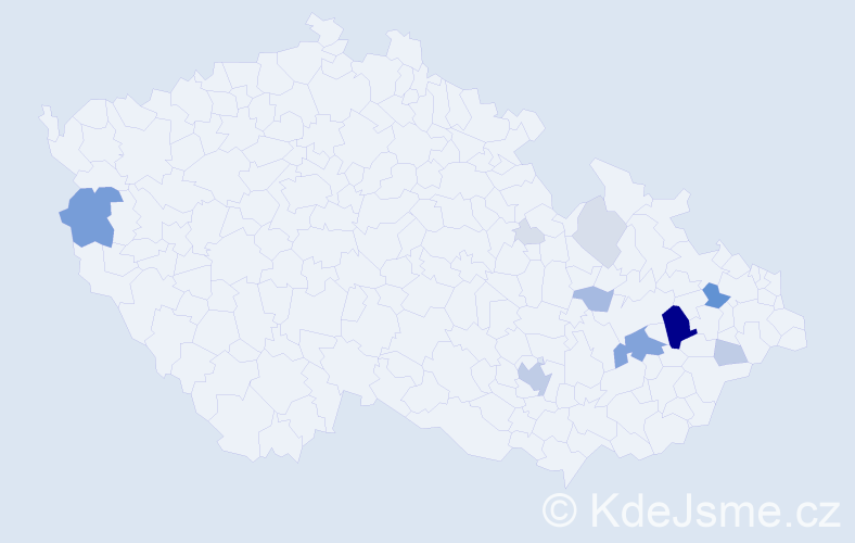 Příjmení: 'Foltas', počet výskytů 48 v celé ČR