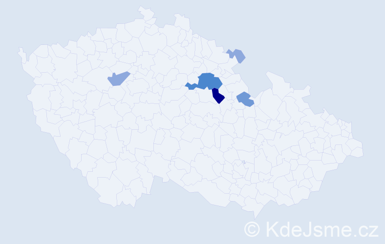 Příjmení: 'Svaták', počet výskytů 13 v celé ČR