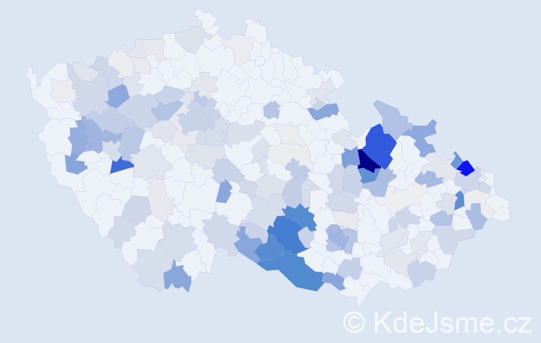 Příjmení: 'Šulová', počet výskytů 571 v celé ČR