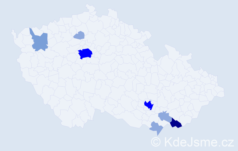 Příjmení: 'Spazier', počet výskytů 22 v celé ČR