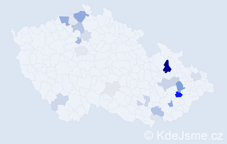 Příjmení: 'Gerhardová', počet výskytů 63 v celé ČR