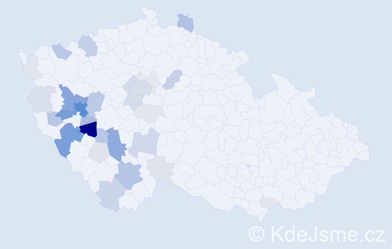 Příjmení: 'Košanová', počet výskytů 126 v celé ČR