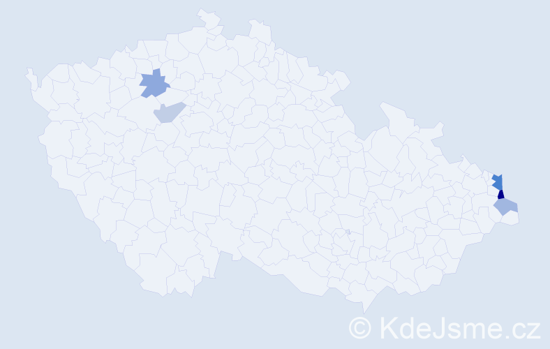 Příjmení: 'Lankoczová', počet výskytů 10 v celé ČR