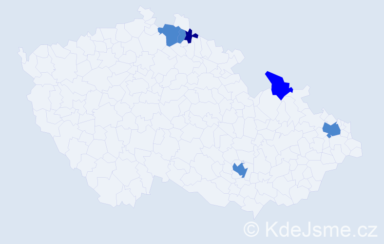 Příjmení: 'Pavlidisová', počet výskytů 9 v celé ČR