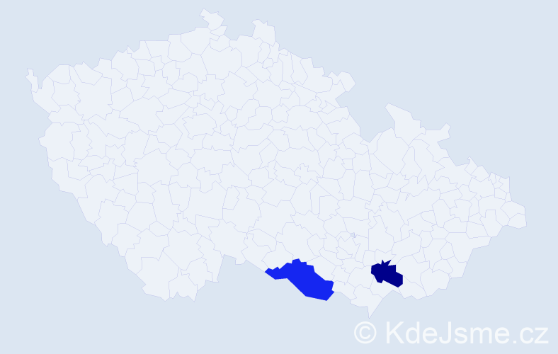 Příjmení: 'Piusová', počet výskytů 2 v celé ČR