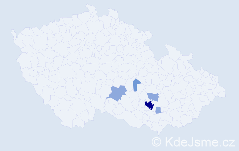 Příjmení: 'Quitta', počet výskytů 11 v celé ČR