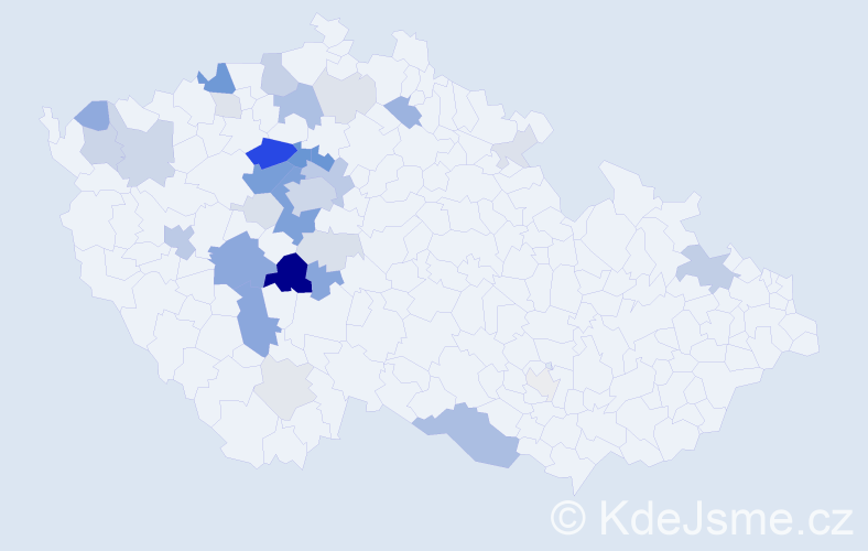 Příjmení: 'Roškot', počet výskytů 111 v celé ČR