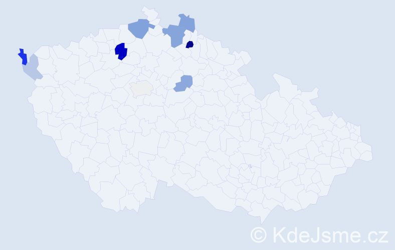 Příjmení: 'Nesvarba', počet výskytů 19 v celé ČR