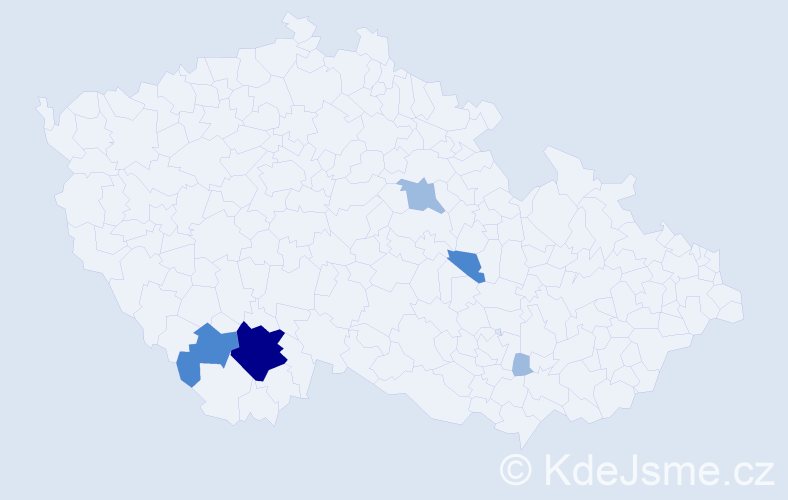 Příjmení: 'Eltschknerová', počet výskytů 10 v celé ČR