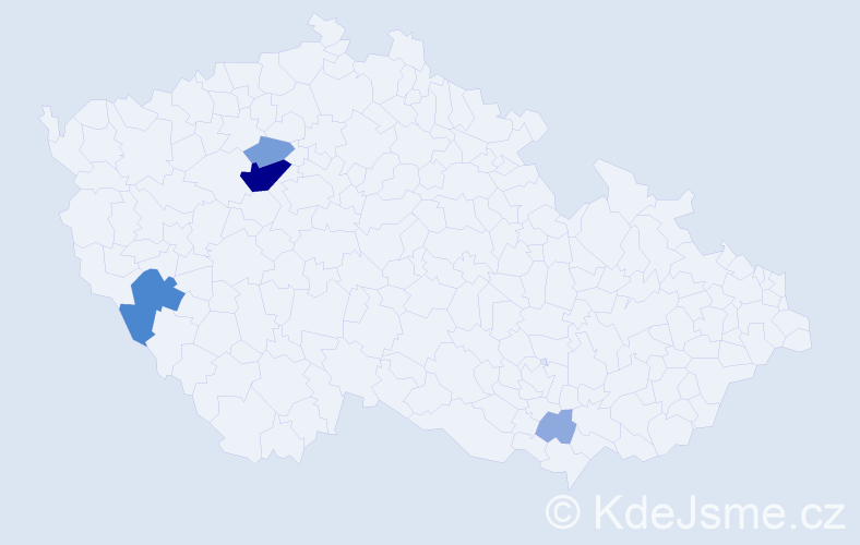 Příjmení: 'Muhová', počet výskytů 20 v celé ČR