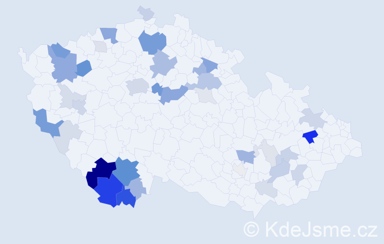 Příjmení: 'Kneifl', počet výskytů 125 v celé ČR