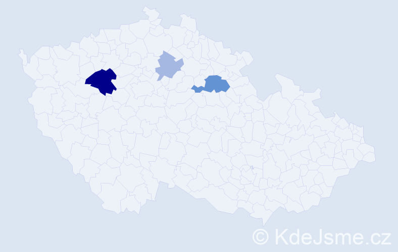 Příjmení: 'Kóré', počet výskytů 8 v celé ČR