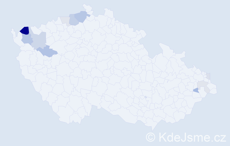 Příjmení: 'Smoligová', počet výskytů 21 v celé ČR