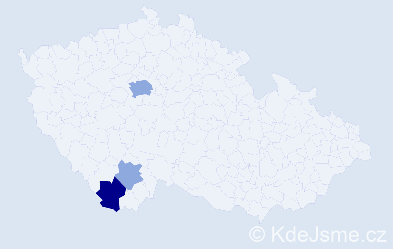 Příjmení: 'Surmin', počet výskytů 9 v celé ČR