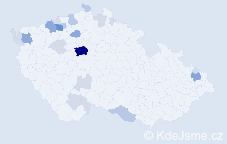 Příjmení: 'Pecháč', počet výskytů 56 v celé ČR