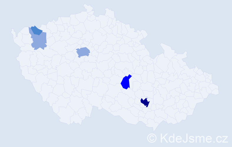 Příjmení: 'Mišinger', počet výskytů 13 v celé ČR