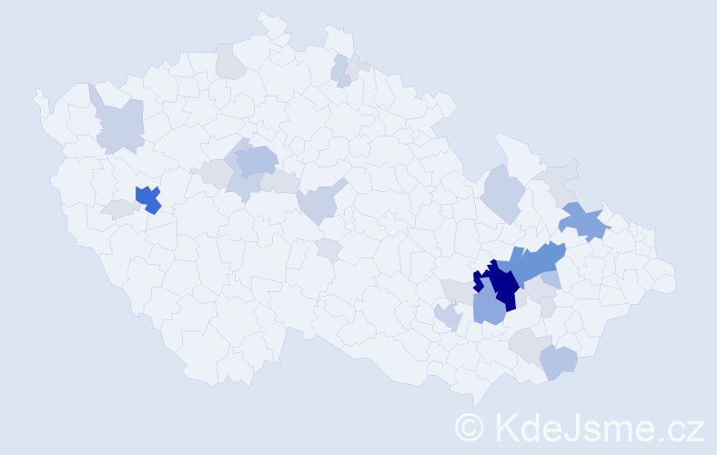 Příjmení: 'Slavotínková', počet výskytů 93 v celé ČR