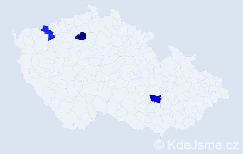 Příjmení: 'Hackett', počet výskytů 7 v celé ČR