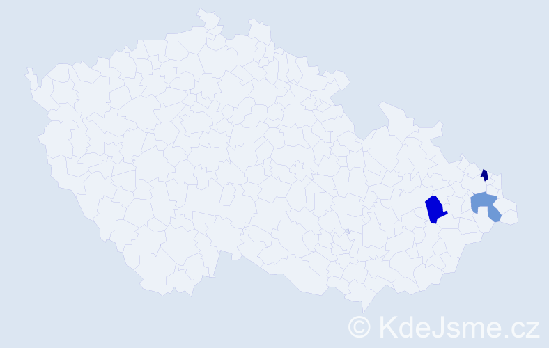 Příjmení: 'Velgos', počet výskytů 3 v celé ČR